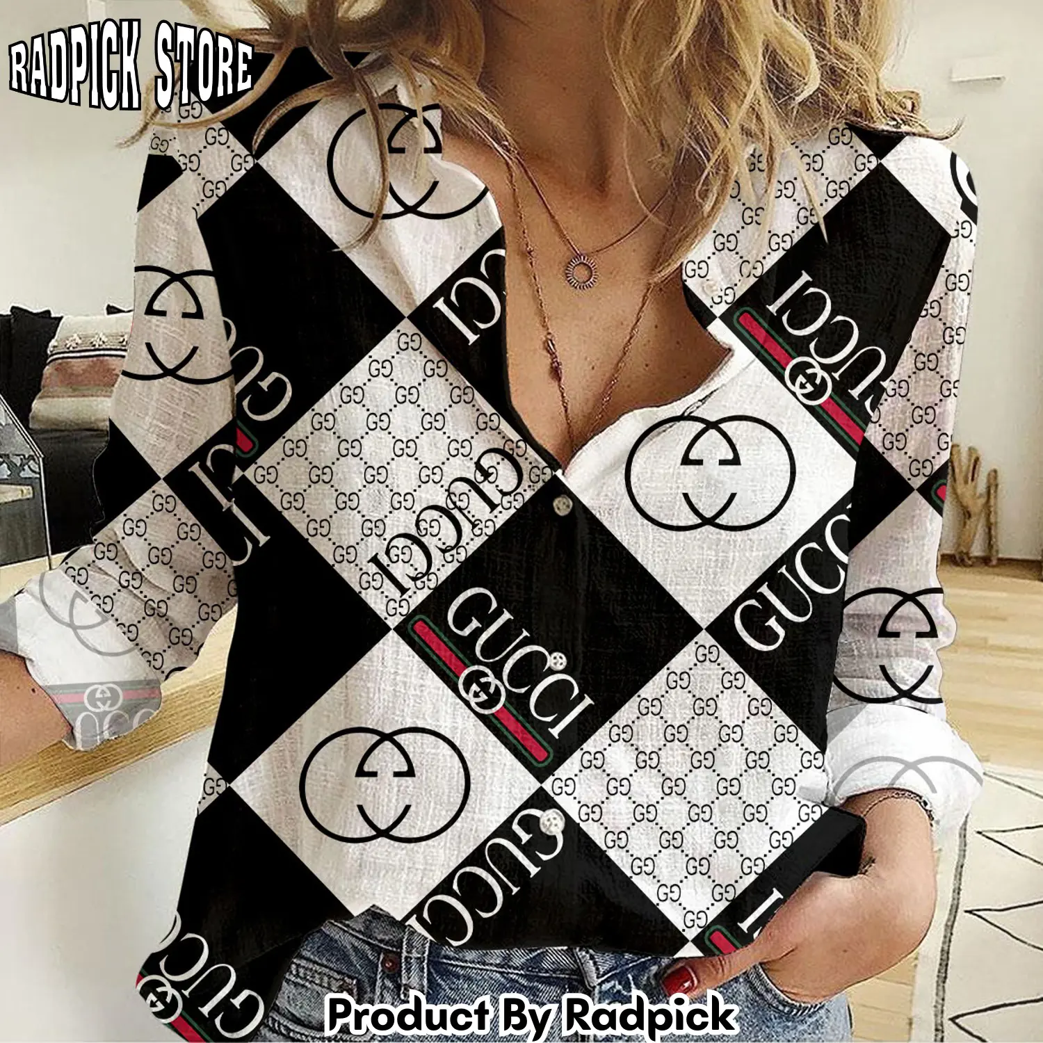 Radpick premium gucci monogram shirt rp662328